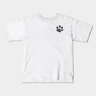 Black doodle paw print Kids T-Shirt